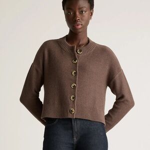 Quince 100% Organic Cotton Cropped Cardigan